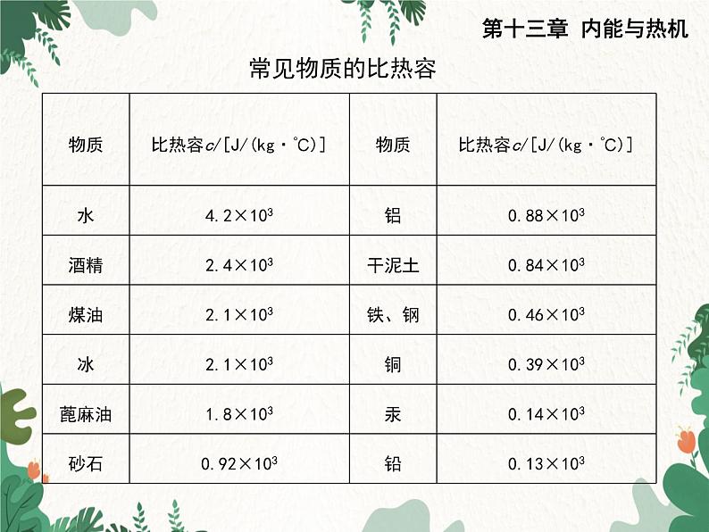 沪科版物理九年级上册第十三章第二节 科学探究:物质的比热容课件第8页