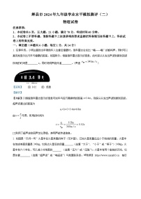2024年河南省新乡市辉县市中考二模物理试题