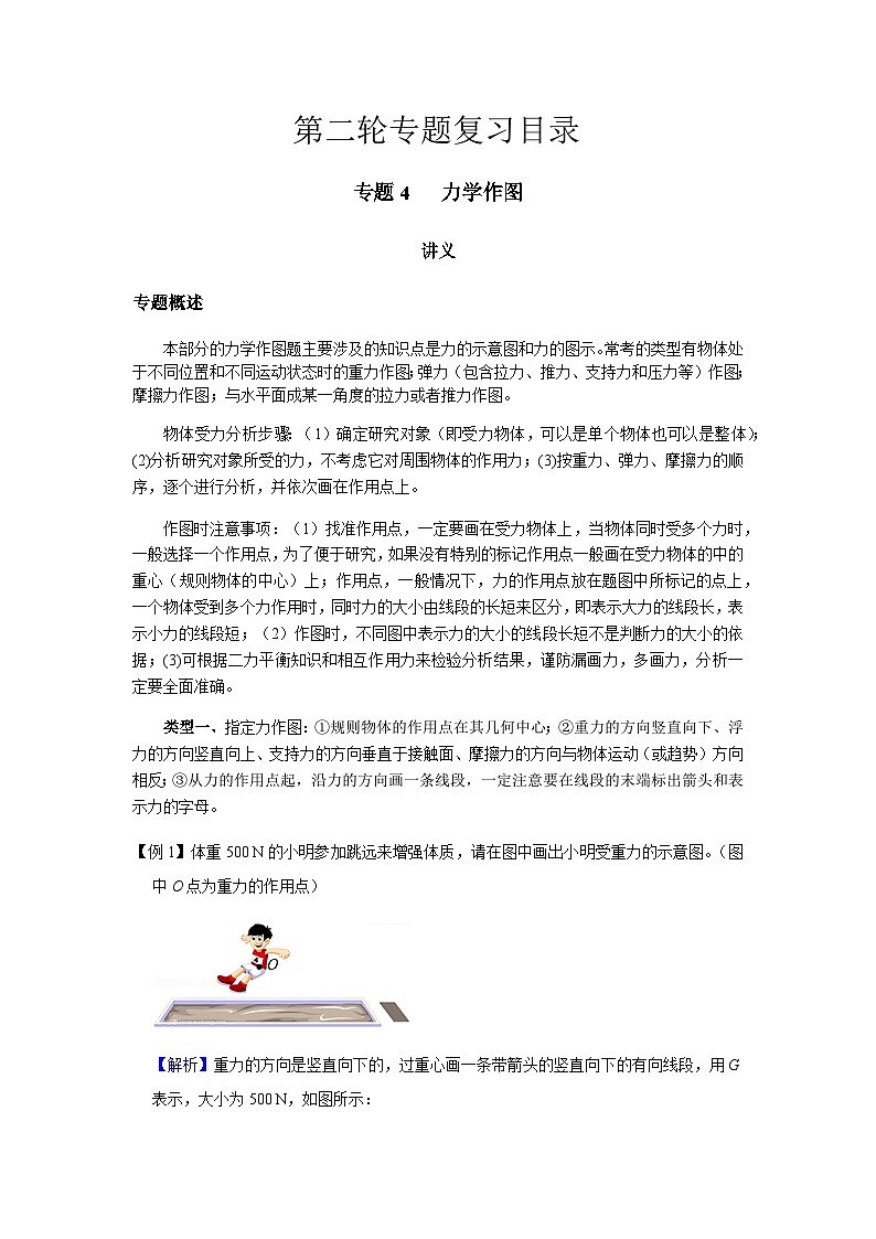 2024中考物理三輪突破4講義力學(xué)作圖學(xué)案第1頁(yè)