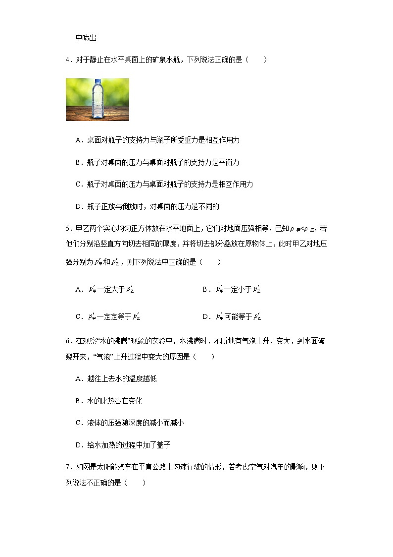 2024年中考物理复习训练专题压强含答案第2页
