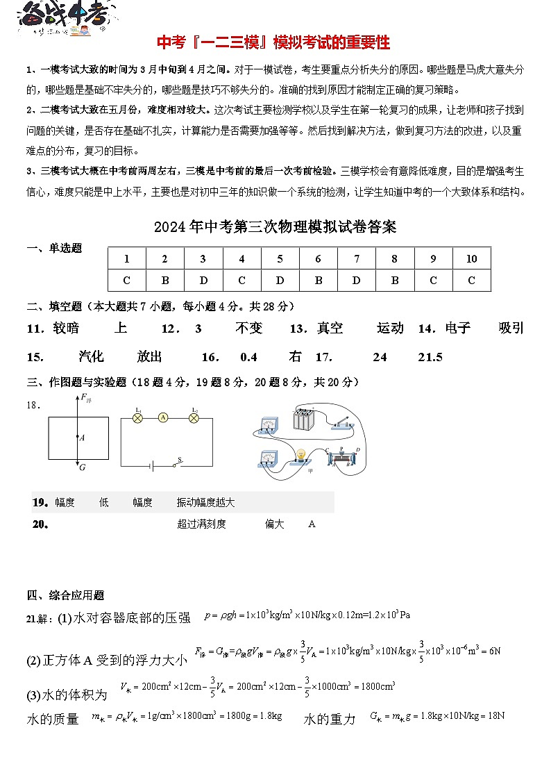 物理(海南卷)(参考答案)第1页