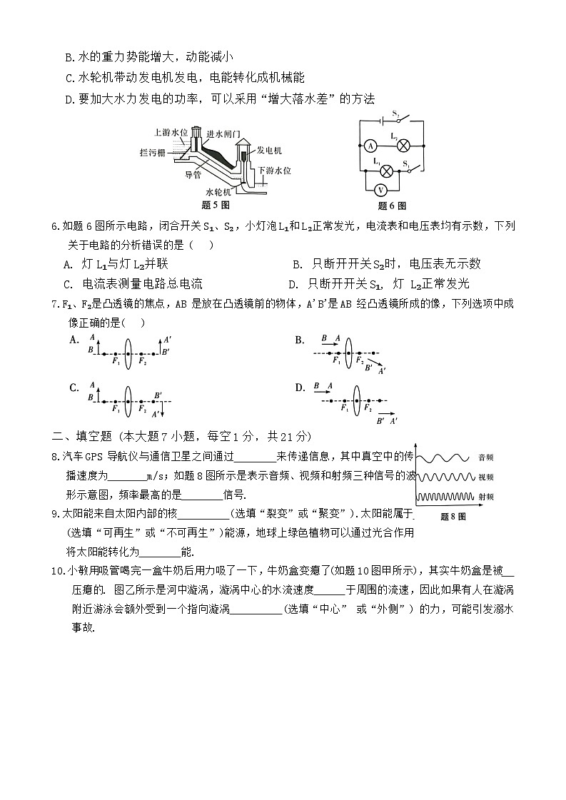 2024年广东省初中学业水平考试物理押题卷(3)第2页