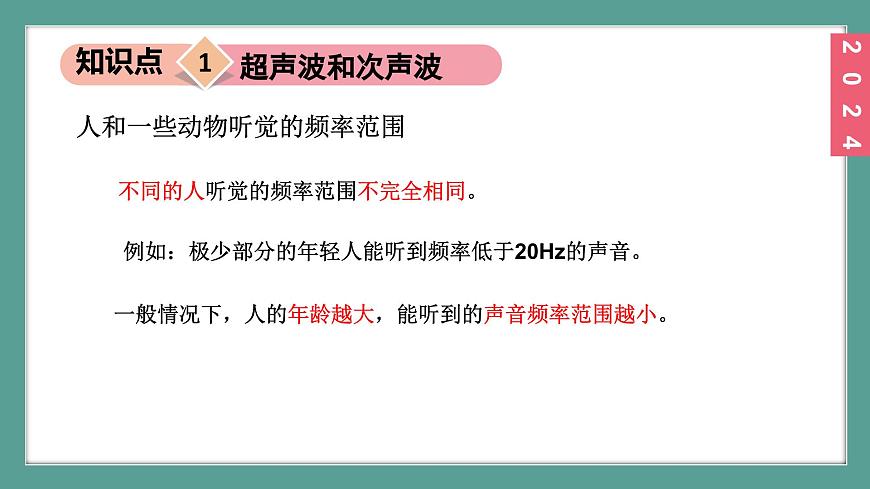 (2024)蘇科版物理八年級上冊1-4人耳聽不到的聲音PPT課件第6頁