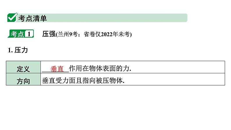 2024甘肃中考物理二轮专题复习 压强 液体压强(课件)04