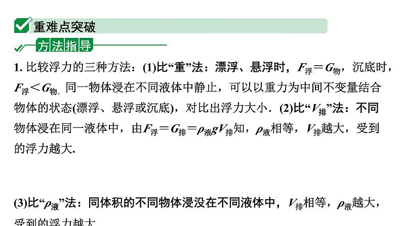 2024贵阳中考物理二轮重点专题研究 微专题 密度、压强、浮力综合判断(课件)08