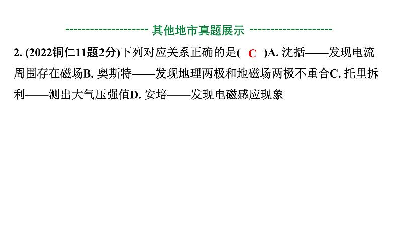 2024贵州中考物理二轮重点专题研究 第十七章 电与磁 (课件)第4页