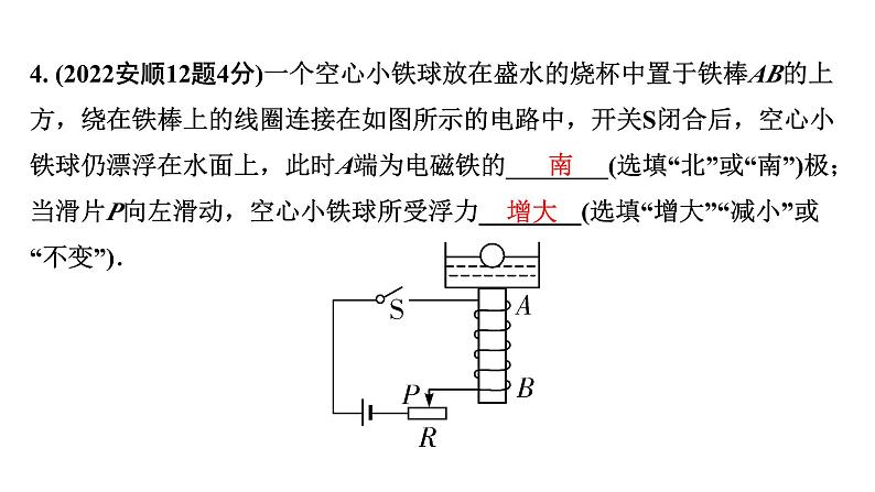2024贵州中考物理二轮重点专题研究 第十七章 电与磁 (课件)第6页