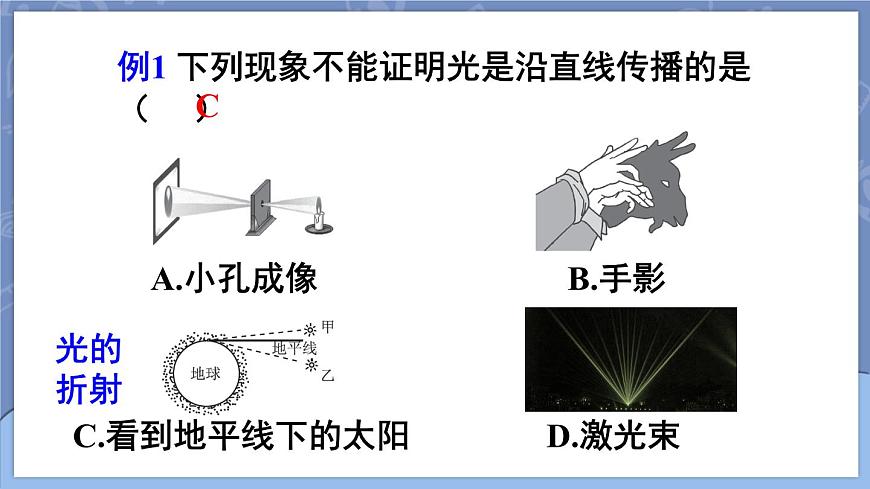 第四章 光現(xiàn)象 本章復習和總結(jié) 課件 2024-2025學年 人教版物理八年級上冊第5頁