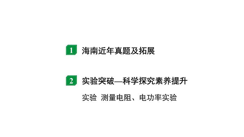 2024海南中考物理二轮微专题研究 测电阻、电功率实验(课件)第2页