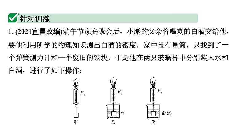 2024海南中考物理二轮重点专题研究 微专题 特殊方法测密度(课件)第4页