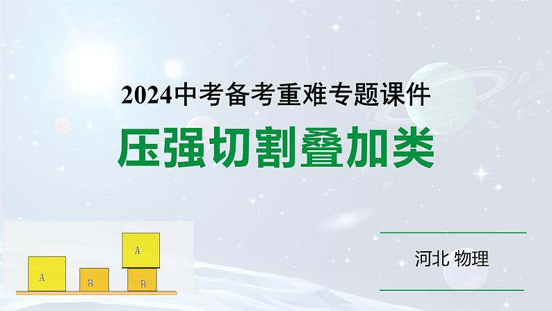 2024河北物理中考备考重难专题:压强切割叠加类 (课件)第1页