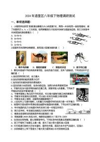 黑龙江省哈尔滨市道里区2023—2024学年八年级下学期期末物理试卷