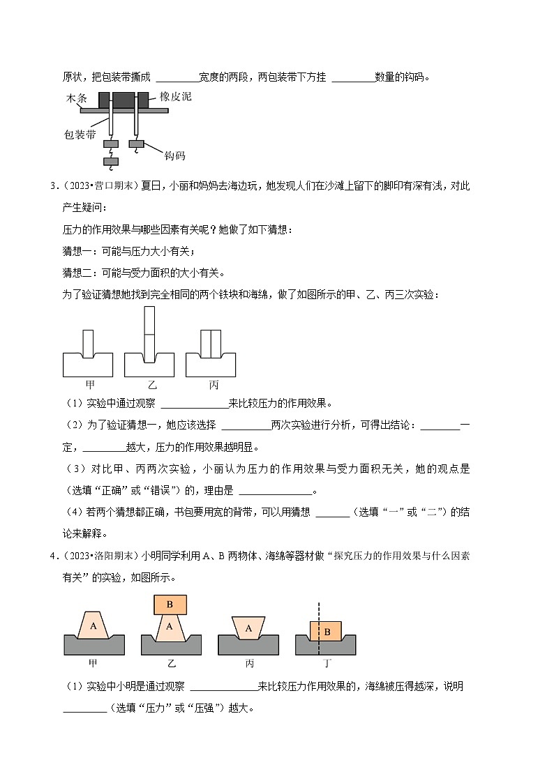 专题10 压强和浮力相关实验【四大题型】-【好题汇编】备战2023-2024学年八年级物理下学期期末真题分类汇编(人教版)02