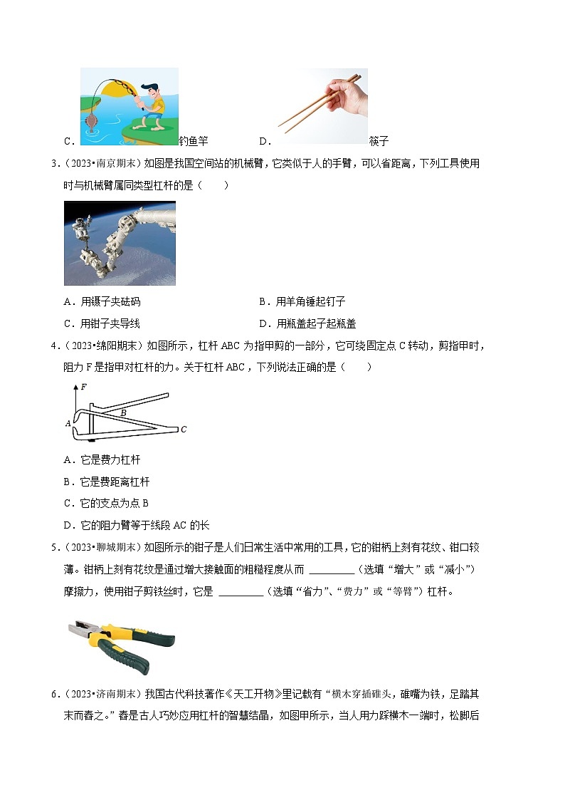 专题13 杠杆的平衡条件及其应用【四大题型】(原卷版)第2页