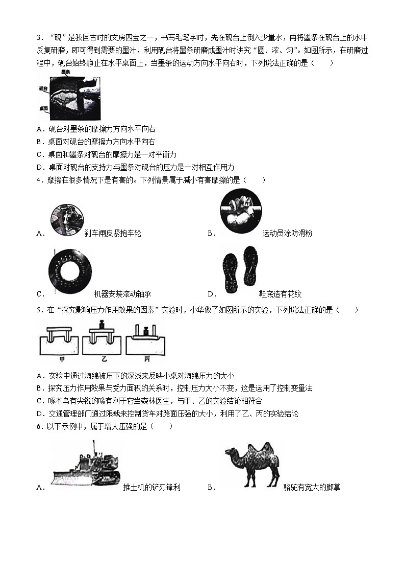 湖北省武汉市洪山区2023-2024学年八年级下学期期末物理试题02