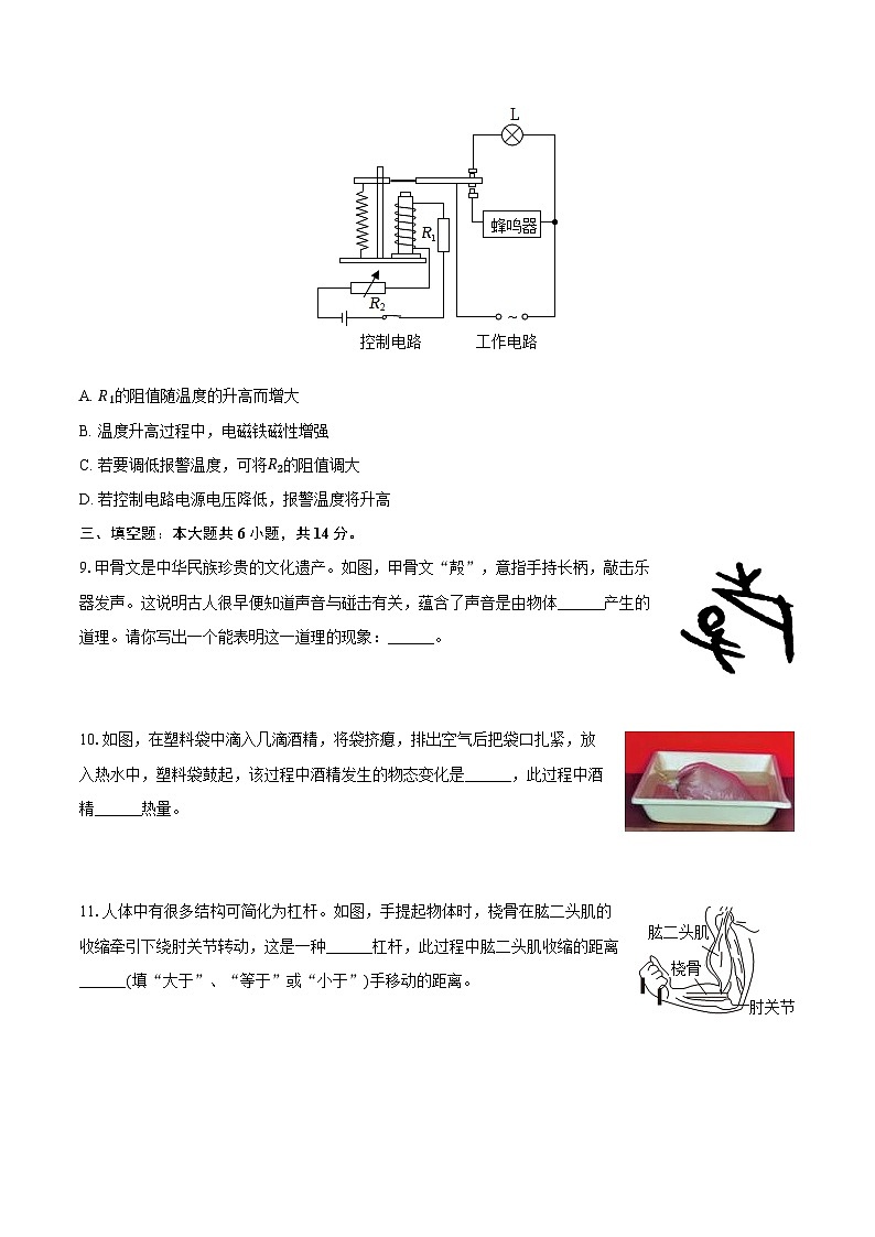 2024年河南省中考物理试卷(含解析)第3页