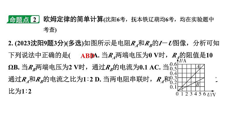 2024辽宁中考物理二轮重点专题研究 微专题 欧姆定律的理解及简单计算(课件)第4页