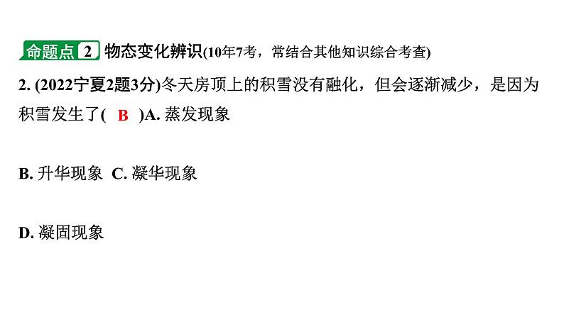 2024宁夏中考物理二轮复习 第4讲 物态变化(课件)第4页
