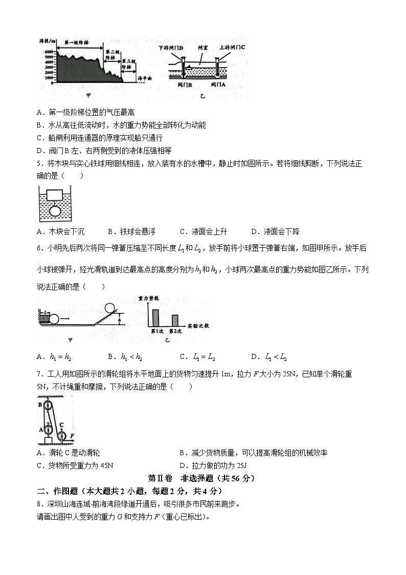 广东省深圳市南山区2023-2024学年八年级下学期7月期末物理试题(无答案)第2页