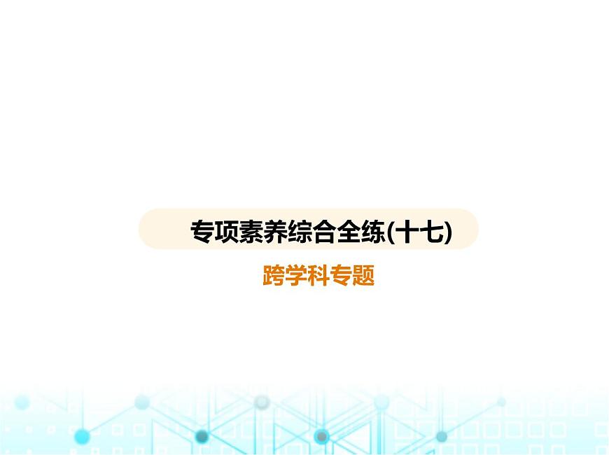 滬粵版初中九年級物理專項素養(yǎng)綜合練(十七)跨學科專題課件第1頁