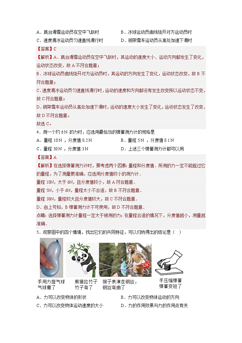 沪科版+初中物理+八年级全一册 第六章 熟悉而陌生的力 章末总结ppt+学案+章末检测试卷(含教学反思和答案)02