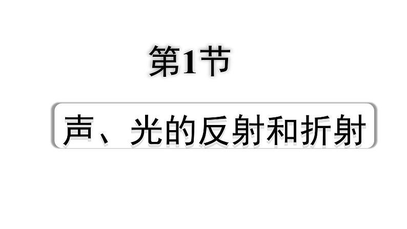2024浙江中考物理二轮重点专题研究 第12讲 第1节 声、光的反射和折射(课件)第1页