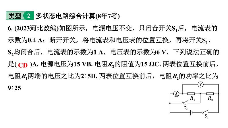 2024中考物理备考专题 第二部分 成都中考题型研究 题型四 双项选择题(课件)第7页