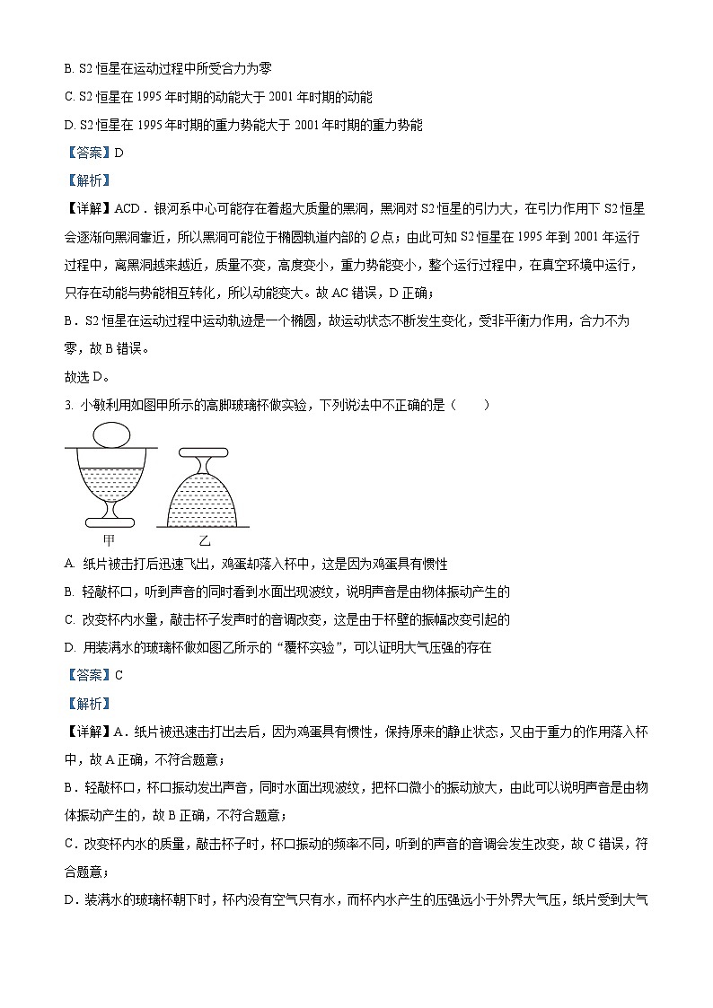 精品解析:2024年甘肃省兰州市中考物理试题(解析版)第2页