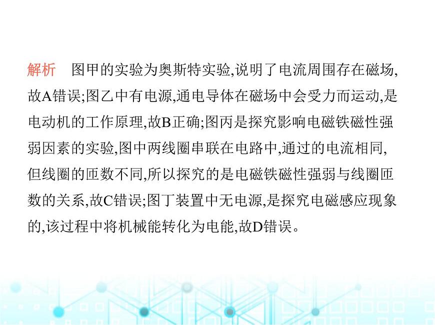 蘇科版初中九年級物理專項素養(yǎng)綜合練(二十二)三種電磁現(xiàn)象的辨析課件第4頁