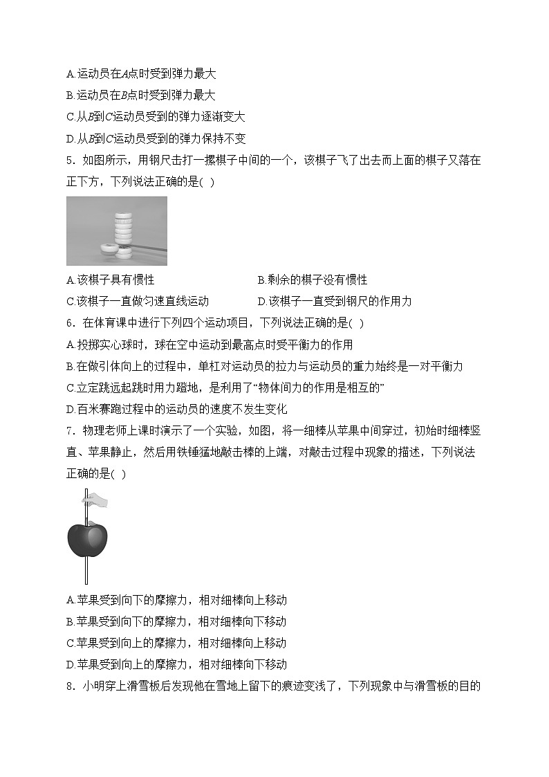 四川省绵阳市安州区2023-2024学年八年级下学期4月期中物理试卷(含答案)第2页