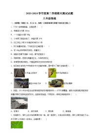 江苏省扬州市宝应县2023-2024学年八年级下学期期末物理试卷（含答案解析）