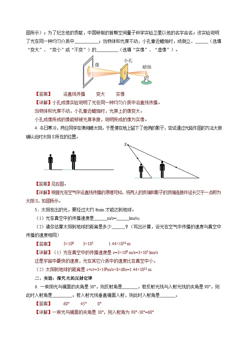 3.1 探究:光的反射定律(分层作业)(解析版)第2页