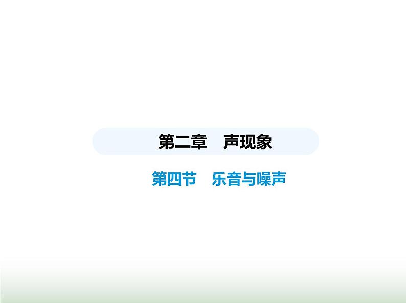 鲁科版八年级物理上册第2章声现象第4节乐音与噪声课件第1页