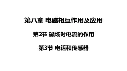 教科版九年级物理上册课件 8.2 磁场对电流的作用 & 8.3 电话和传感器