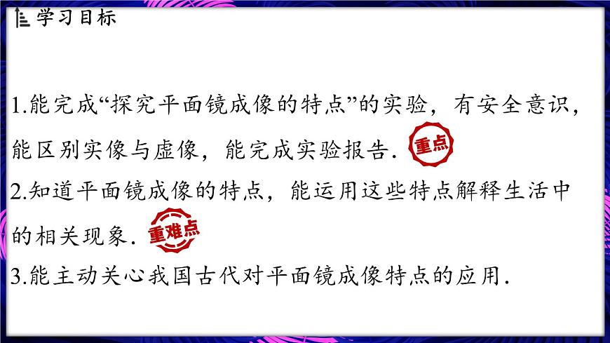 3.2  探究_平面鏡成像的特點(diǎn)課件- 2024-2025學(xué)年物理滬科版（2024）八年級(jí)全一冊(cè)第2頁