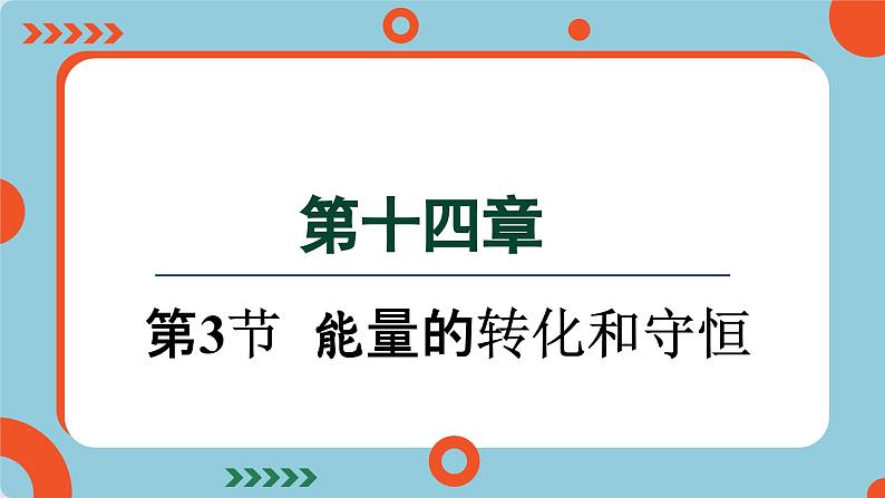 14.3 能量的转化和守恒(课件)2024-2025学年人教版九年级全一册物理01