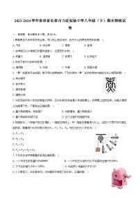 2023-2024学年吉林省长春市力旺实验中学八年级（下）期末物理试卷（含答案）