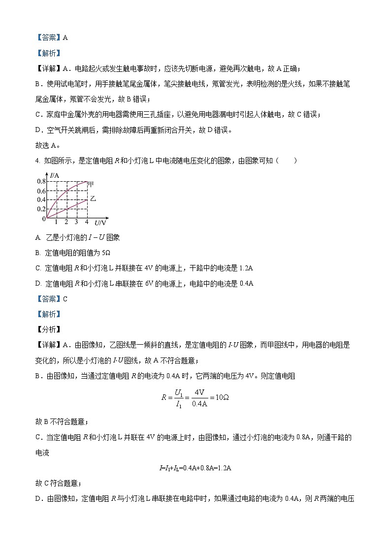 2024年黑龙江省绥化市中考一模物理试题(原卷版+解析版)02