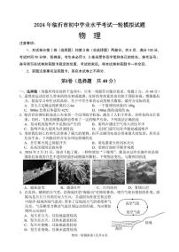 2024年山东省临沂市河东区中考一模物理试题