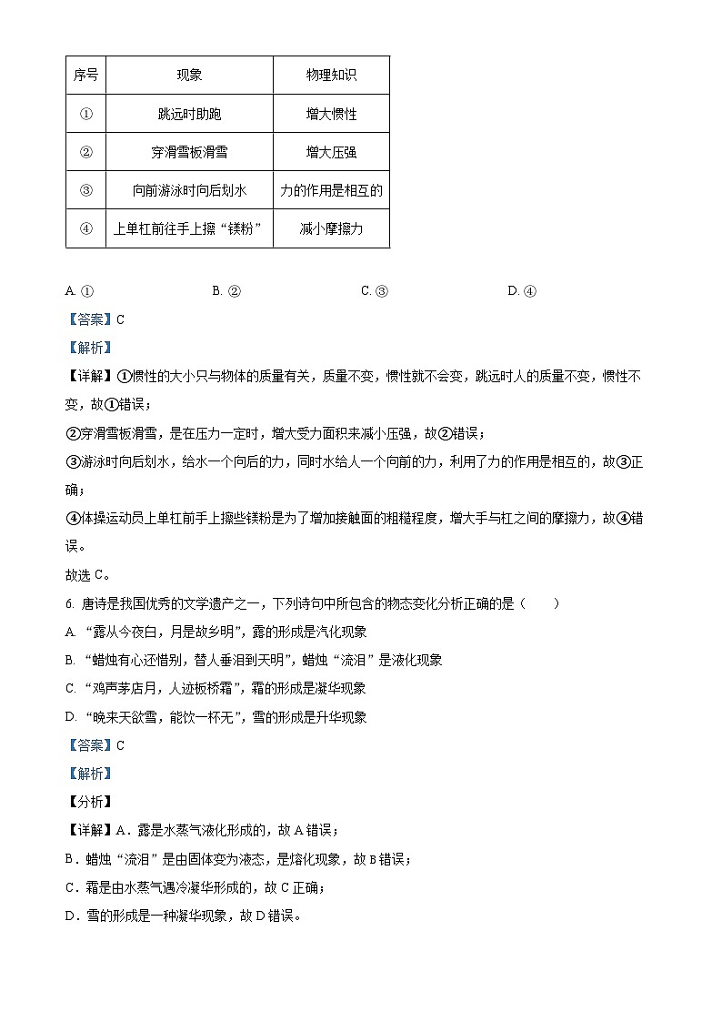 2024年山东省济宁市任城区中考一模物理试题(解析版)第3页