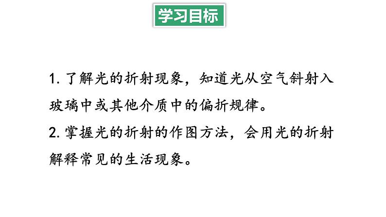 4.4 光的折射 课件 -2024-2025学年八年级物理教科版(2024)上册02