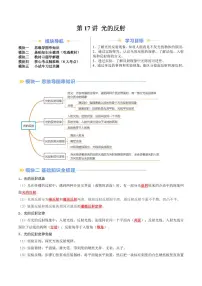第17讲 光的反射(含答案) 2024年新八年级物理暑假提升讲义(人教版2024)