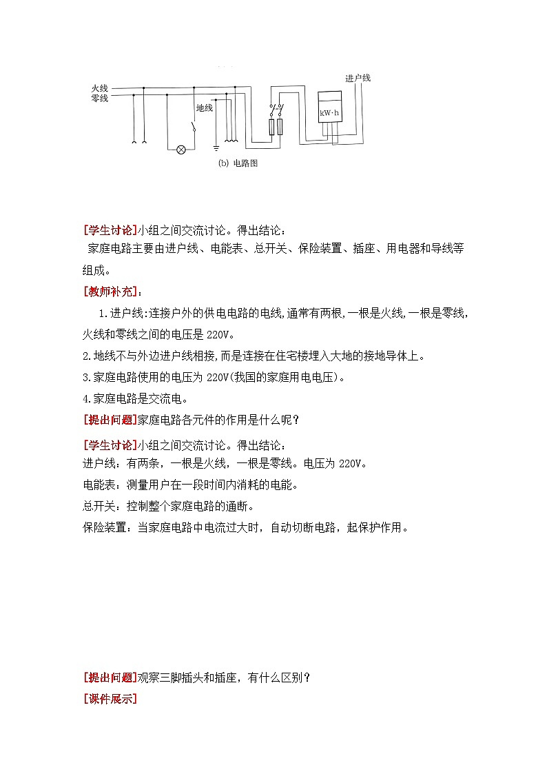 【核心素养目标】沪科版+初中物理+九年级全一册 15.5 家庭电路 课件+教案+练习03