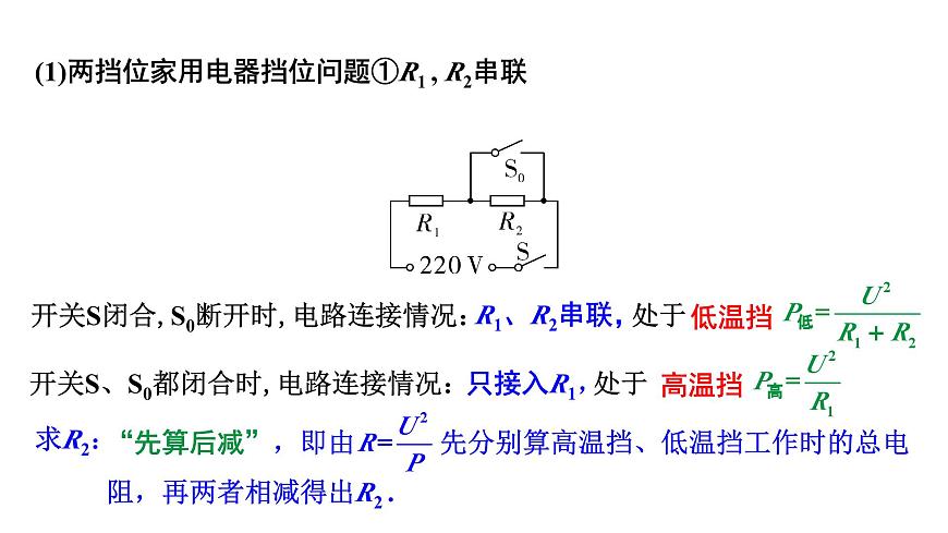 陜西省2024年物理中考熱點(diǎn)備考重難專題：擋位類電熱器相關(guān)計(jì)算（課件）第7頁