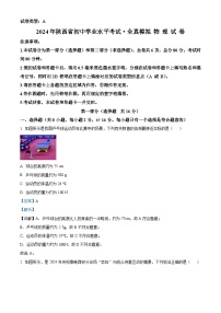 2024年陕西省韩城市中考模拟物理试题（解析版）