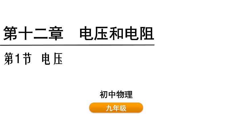 魯科版（五四制） 九年級(jí)上冊(cè)12.1電壓 課件第1頁(yè)