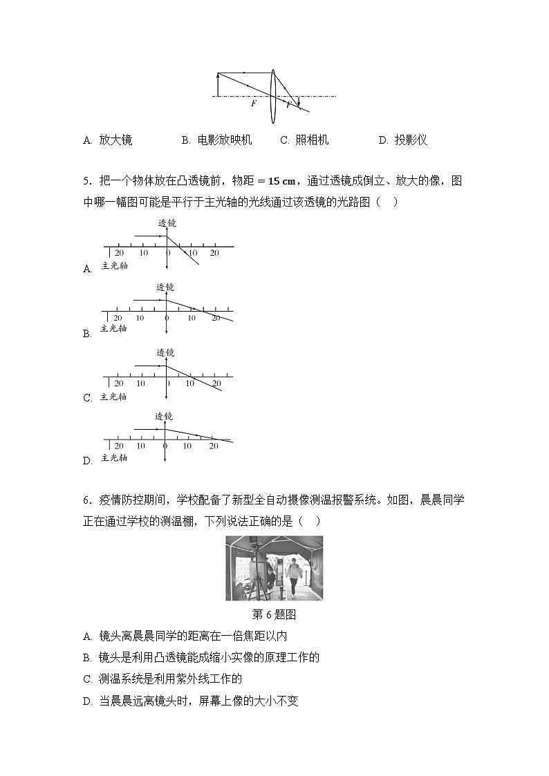 人教版（2024）八年級上冊物理第五章《透鏡及其應(yīng)用》達標測試卷（含答案）第2頁