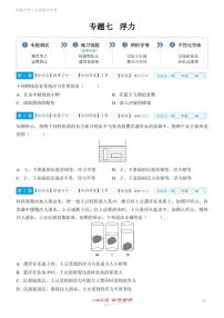 【一轮复习】备战2025年中考物理专题训练-专题七 浮力 (教师版+学生版)