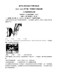 福建省龙岩市初级中学教育组团2023-2024学年上学期期中质量检测八年级物理试卷(无答案)