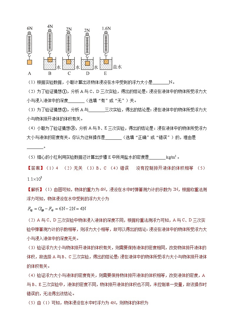 模块三 实验 专题36 探究浮力大小与哪些因素有关(解析版)第3页